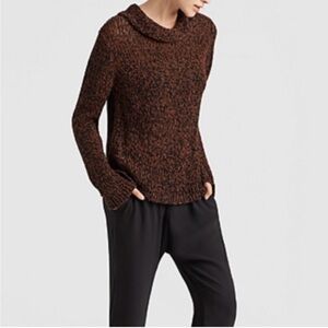Eileen Fisher Dark Brown Cowl Neck Sweater